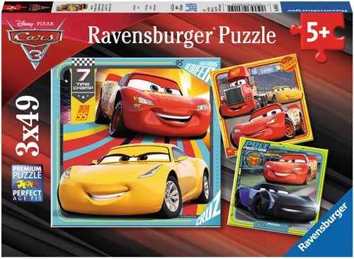 Disney Cars 3 Puzzel - Legendes van de baan (3 x 49 stukjes)