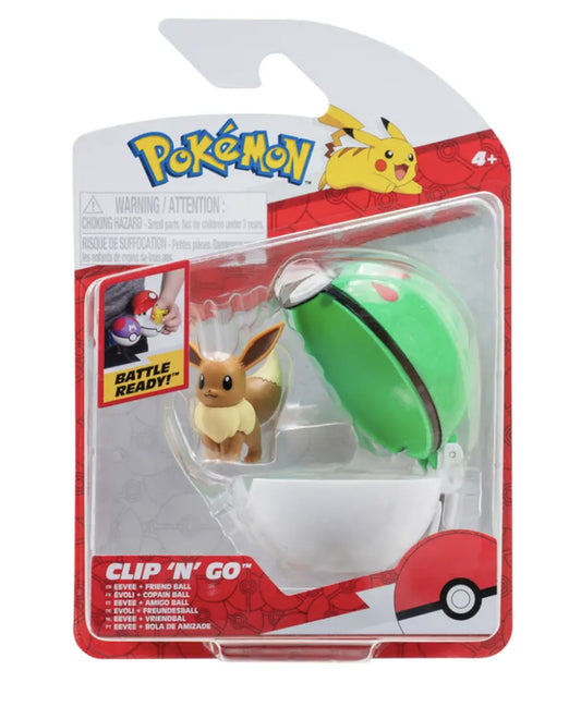 Pokemon Clip 'n Go Eevee Friend Ball