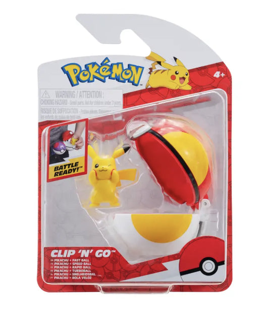 Pokemon Clip 'n Go Pikachu Fast Ball